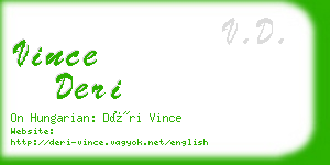 vince deri business card